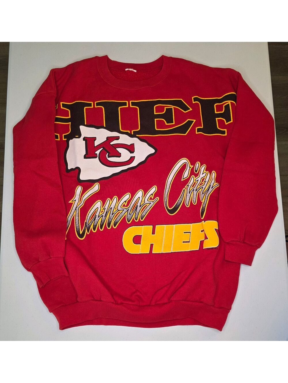 90s NFL Kansas City Chiefs Spellout Crewneck
